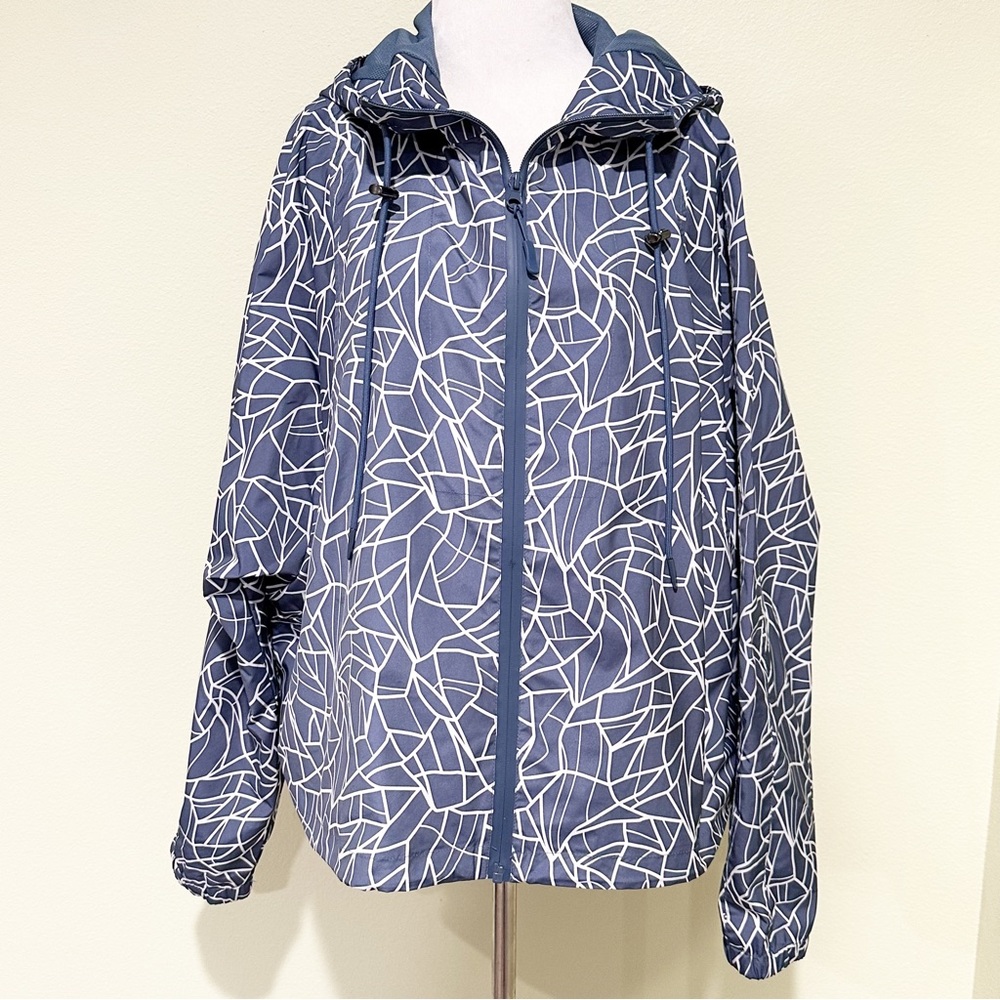 Traj3ctory Ionic Geo Print Rain/Wind Jacket Size XL Waterproof Pockets H…